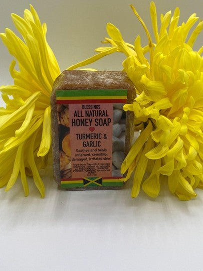 All Natural Honey Soap Tumerica & Garlic 3oz
